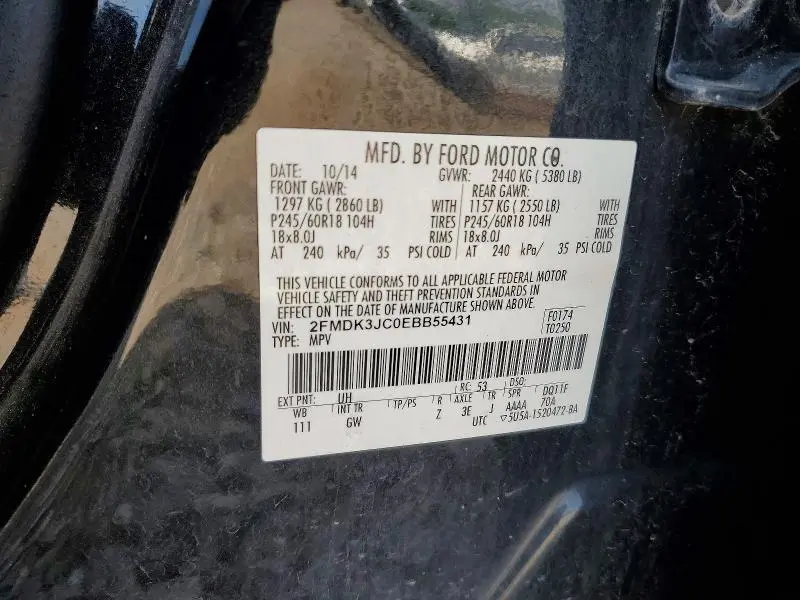 2014 FORD EDGE SEL  