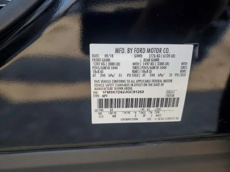2018 FORD EXPLORER XLT  