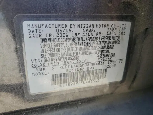 2015 NISSAN SENTRA S  