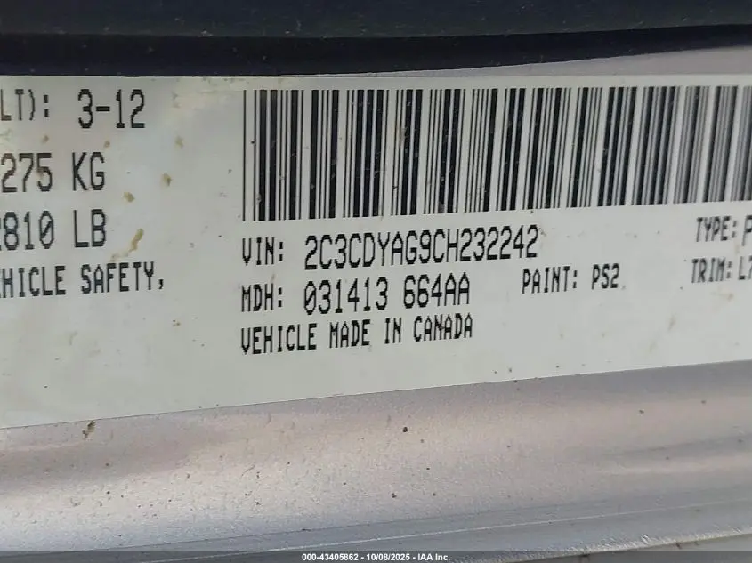 2012 DODGE CHALLENGER SXT