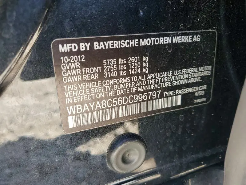 2013 BMW 750 I  
