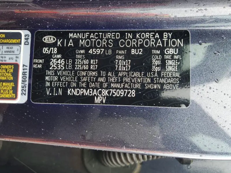 2019 KIA SPORTAGE LX  