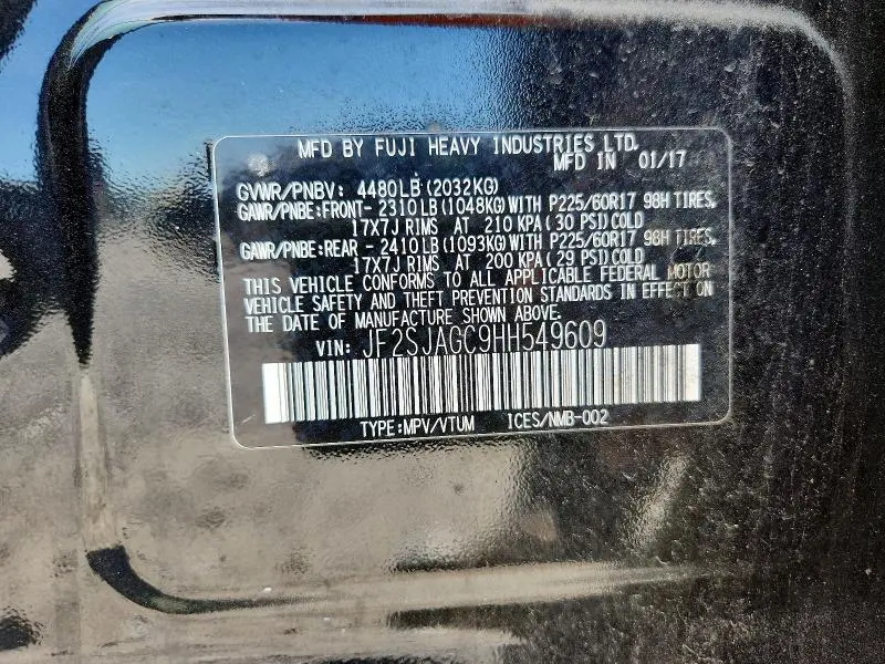 2017 SUBARU FORESTER 2.5I PREMIUM  