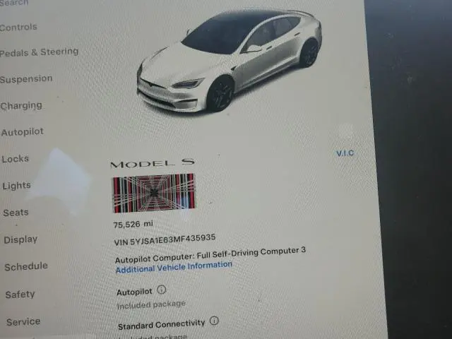 2021 TESLA MODEL S   