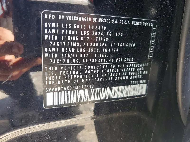2020 VOLKSWAGEN TIGUAN S  