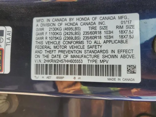 2017 HONDA CR-V EX
