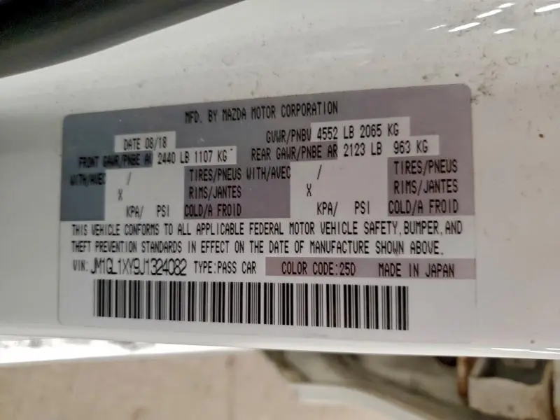 2018 MAZDA 6 SIGNATURE  