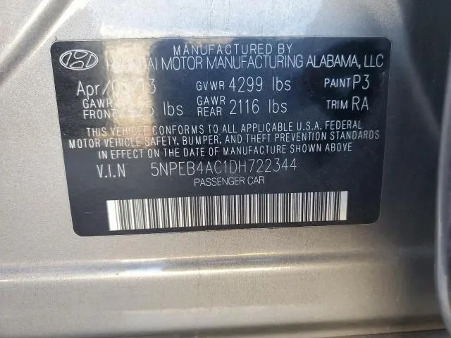 2013 HYUNDAI SONATA GLS  