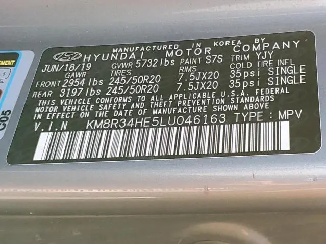 2020 HYUNDAI PALISADE SEL  