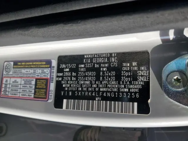 2022 KIA SORENTO SX  