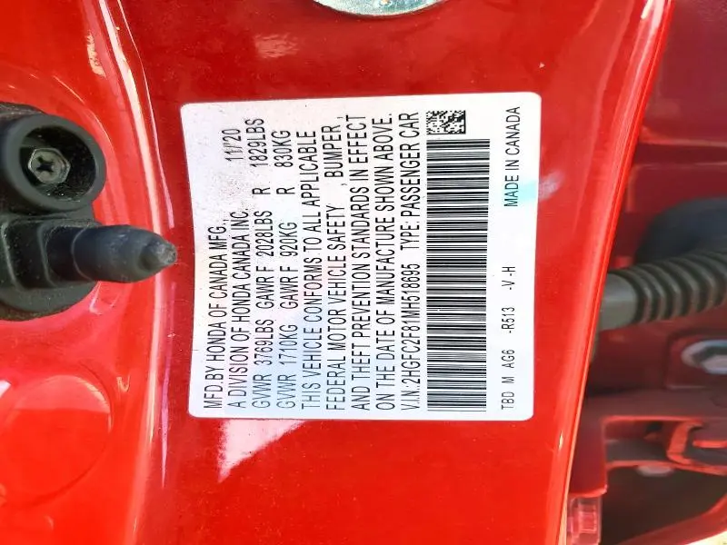 2021 HONDA CIVIC SPORT  