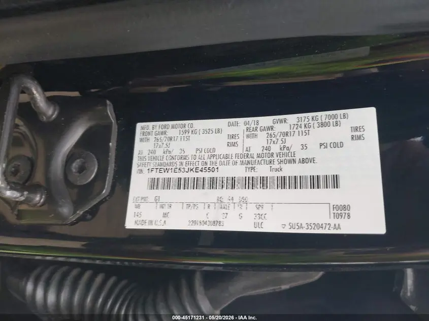 2018 FORD F-150 XLT