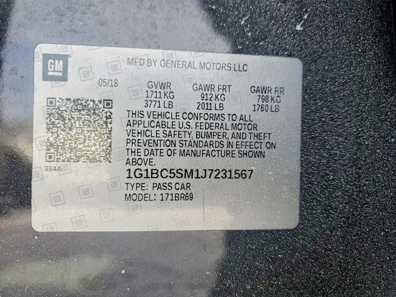 2018 CHEVROLET CRUZE LS  