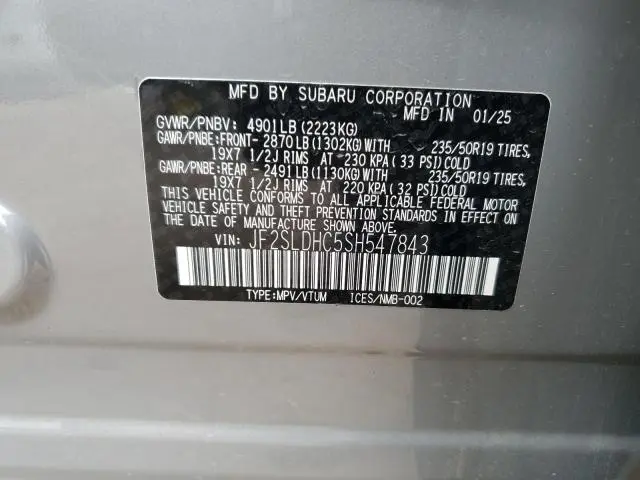 2025 SUBARU FORESTER SPORT  