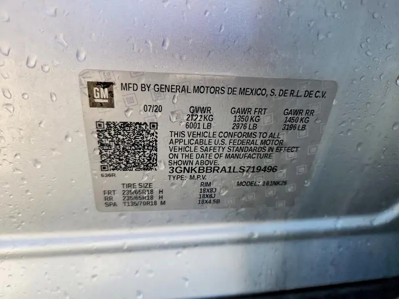 2020 CHEVROLET BLAZER 1LT  