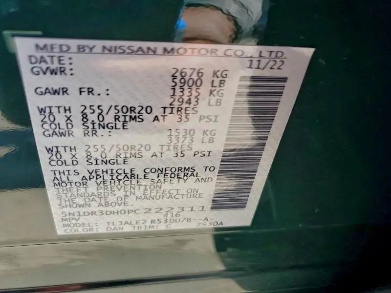 2023 NISSAN PATHFINDER PLATINUM  