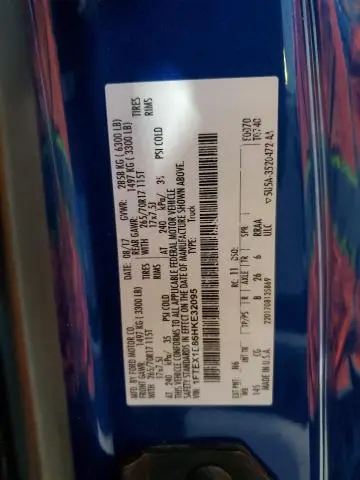 2017 FORD F150 SUPER CAB  