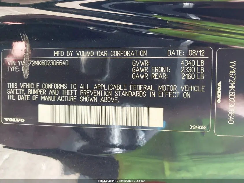 2013 VOLVO C30 T5
