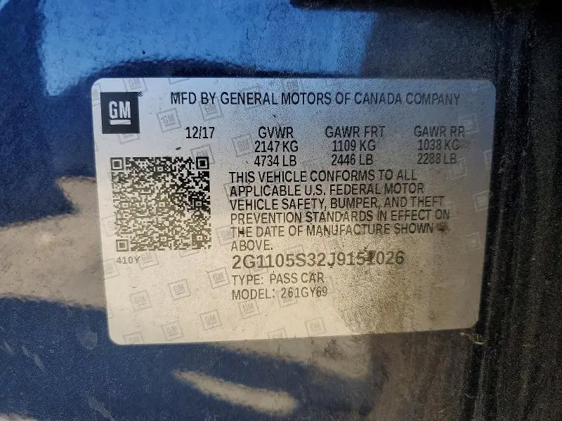 2018 CHEVROLET IMPALA LT  