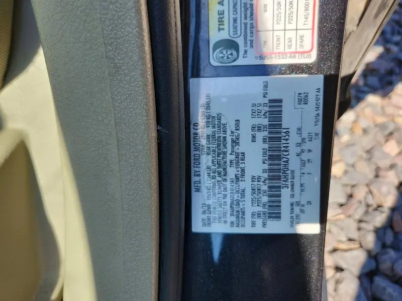 2012 FORD FUSION SE  