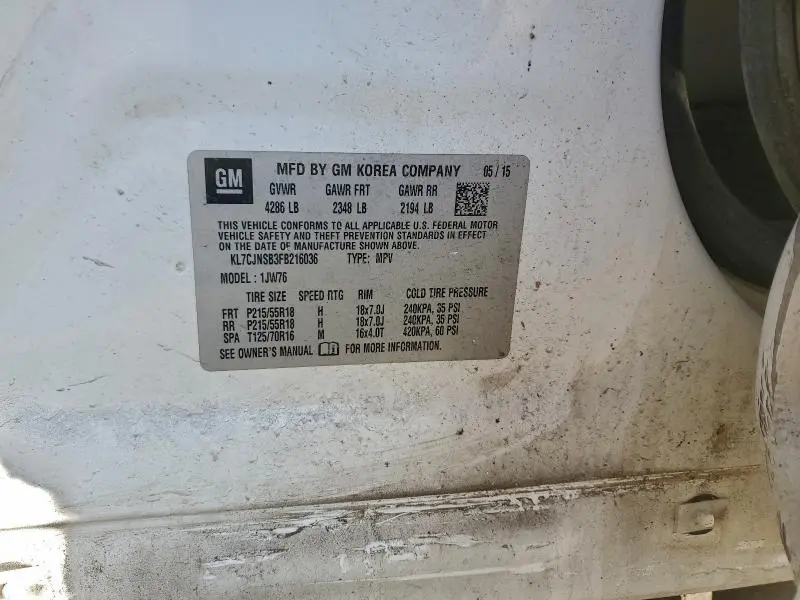 2015 CHEVROLET TRAX LTZ  