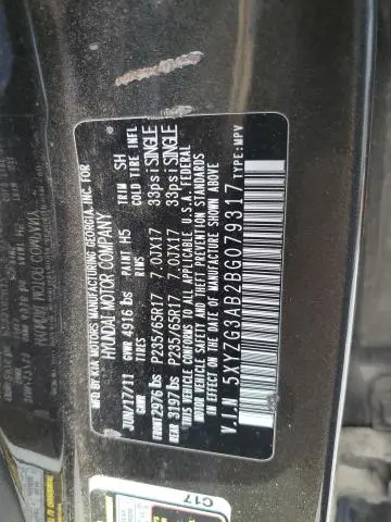 2011 HYUNDAI SANTA FE GLS
