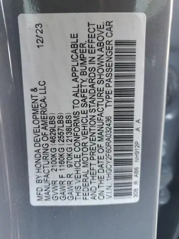 2024 HONDA ACCORD HYBRID EXL  