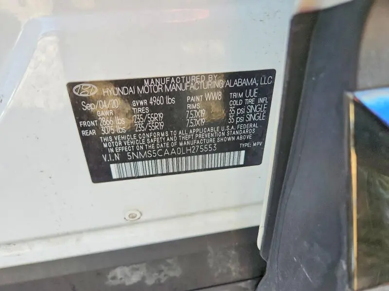 2020 HYUNDAI SANTA FE LIMITED 2.0T  