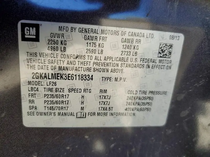 2014 GMC TERRAIN SLE  