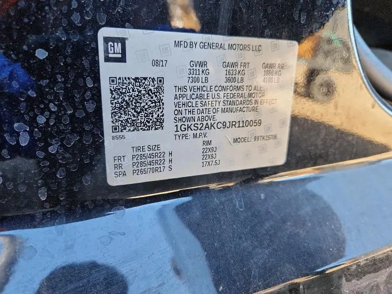 2018 GMC YUKON SLE  