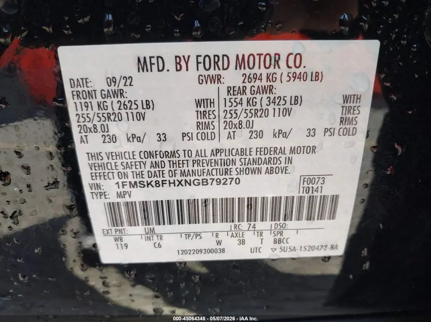 2022 FORD EXPLORER LIMITED