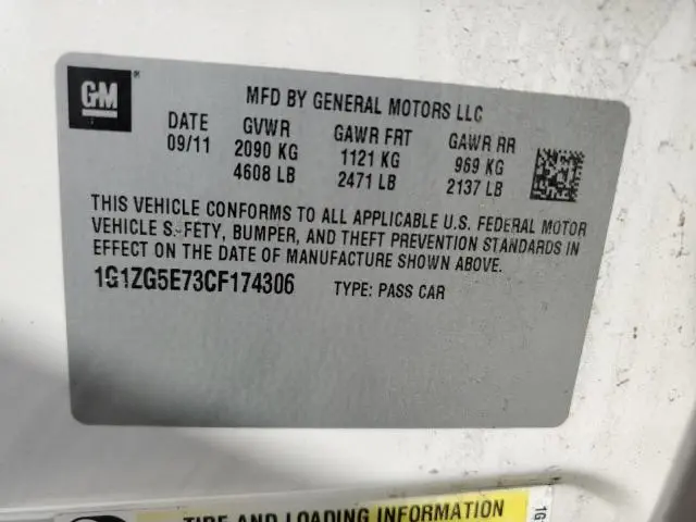 2012 CHEVROLET MALIBU LTZ  