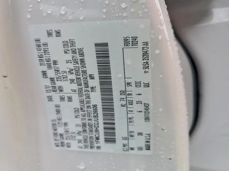 2018 FORD ESCAPE SEL  