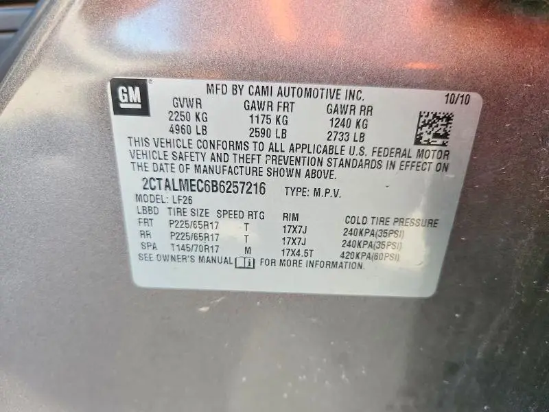 2011 GMC TERRAIN SLE  