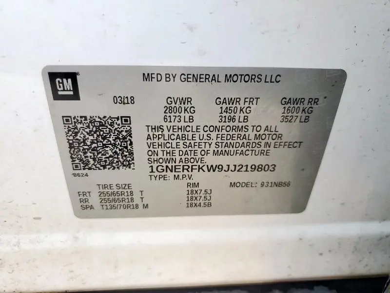 2018 CHEVROLET TRAVERSE LS  