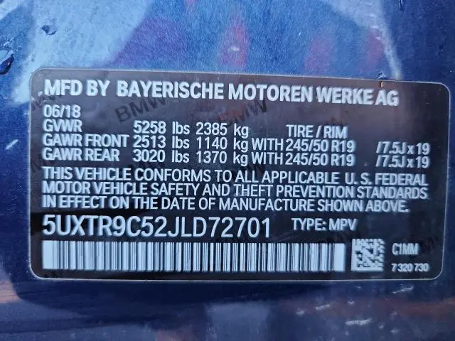 2018 BMW X3 XDRIVE30I  