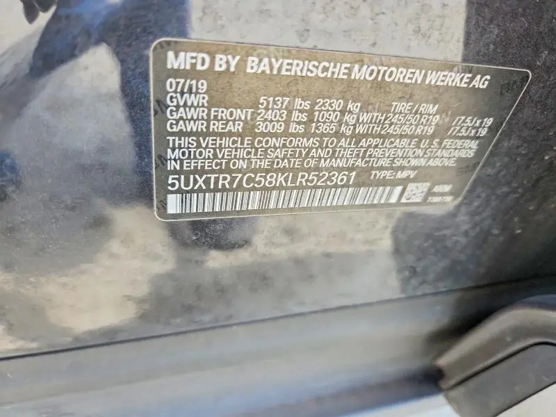 2019 BMW X3 SDRIVE30I  