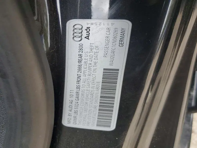 2012 AUDI A7 PRESTIGE  