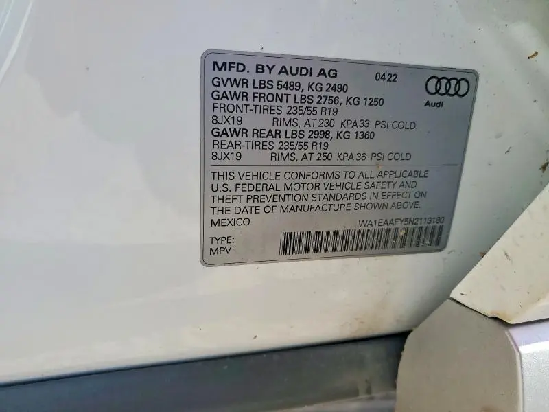 2022 AUDI Q5 PREMIUM PLUS 45  