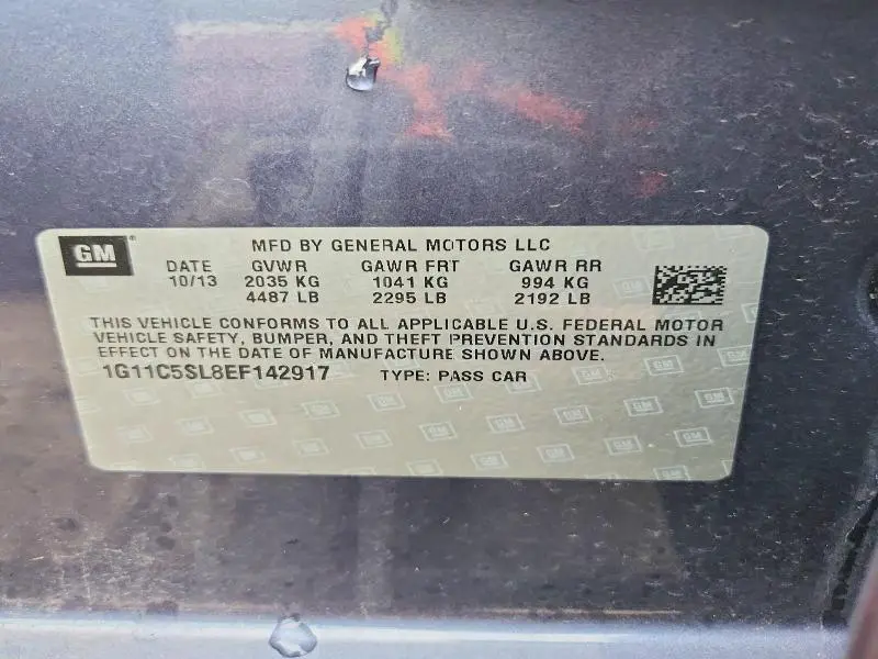 2014 CHEVROLET MALIBU 1LT  
