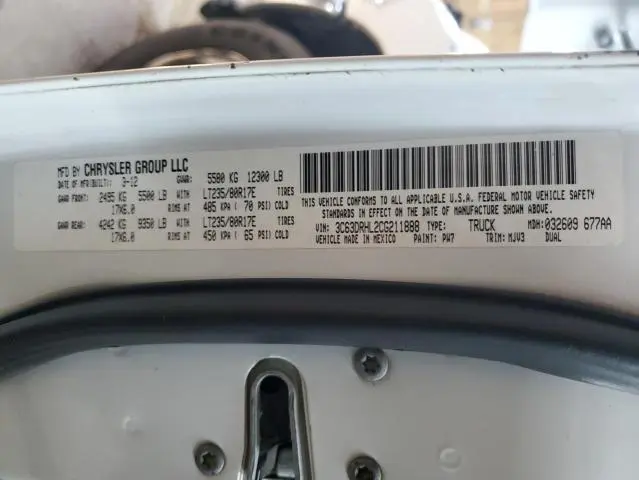 2012 DODGE RAM 3500 SLT  