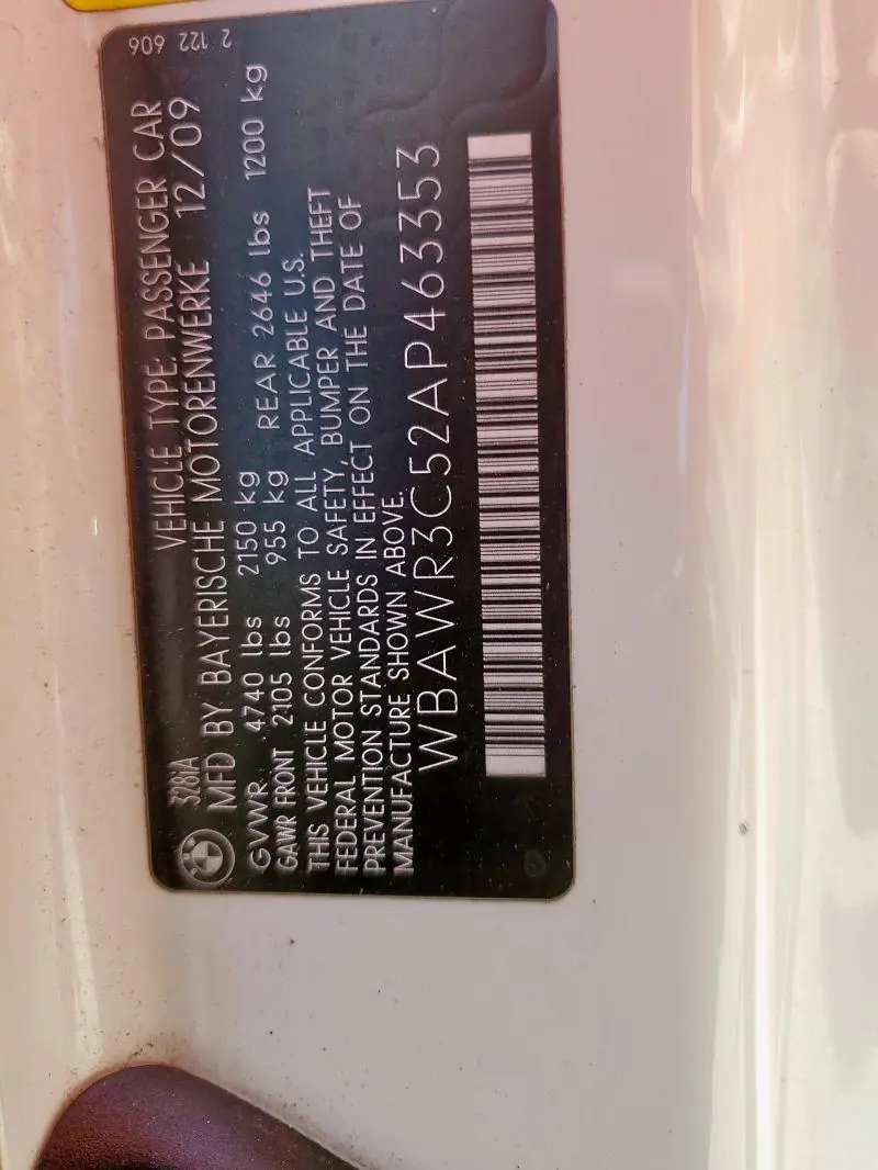 2010 BMW 328 I SULEV  