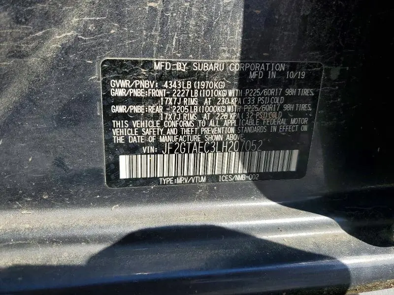 2020 SUBARU CROSSTREK PREMIUM  
