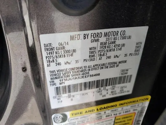 2014 FORD EXPEDITION LIMITED  