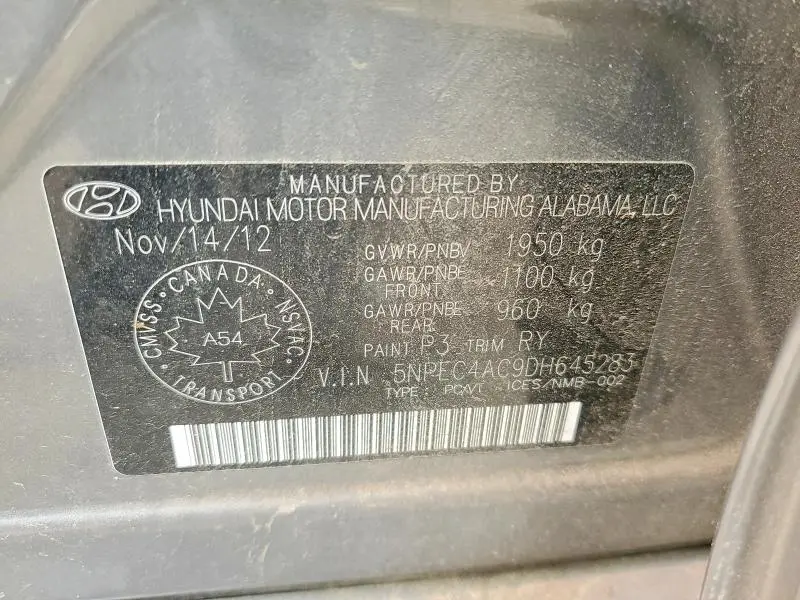 2013 HYUNDAI SONATA SE  