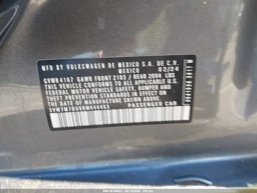 2024 VOLKSWAGEN JETTA 1.5T SE