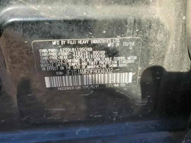 2015 SUBARU IMPREZA LIMITED  