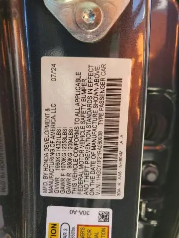 2024 HONDA ACCORD LX