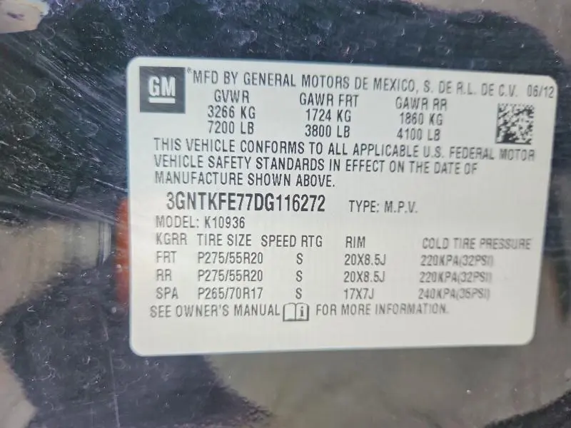2013 CHEVROLET AVALANCHE LT  