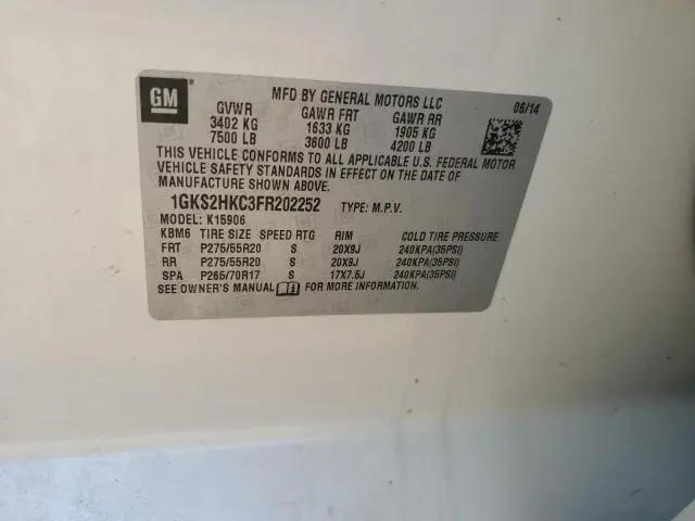 2015 GMC YUKON XL K1500 SLT  